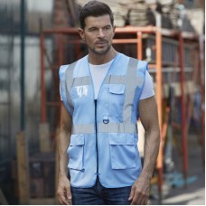 Executive zipped hi-vis vest with pockets BSG